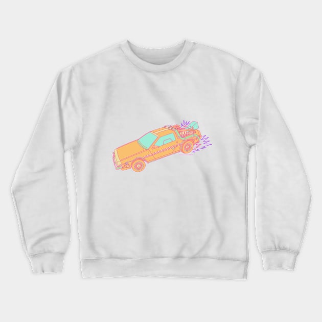 Retro Delorean Crewneck Sweatshirt by Your Type of Toast